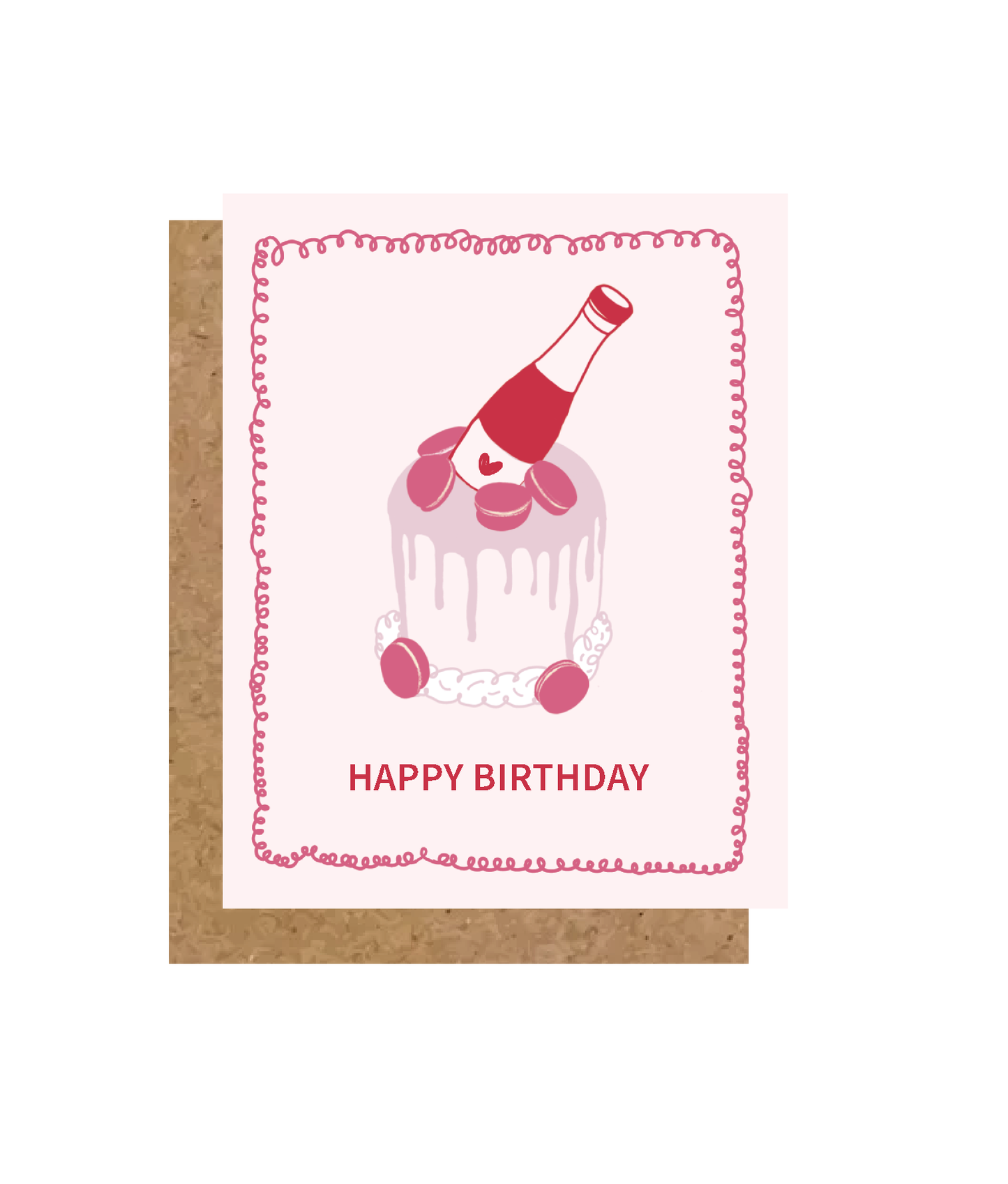 Pink Happy Birthday Card