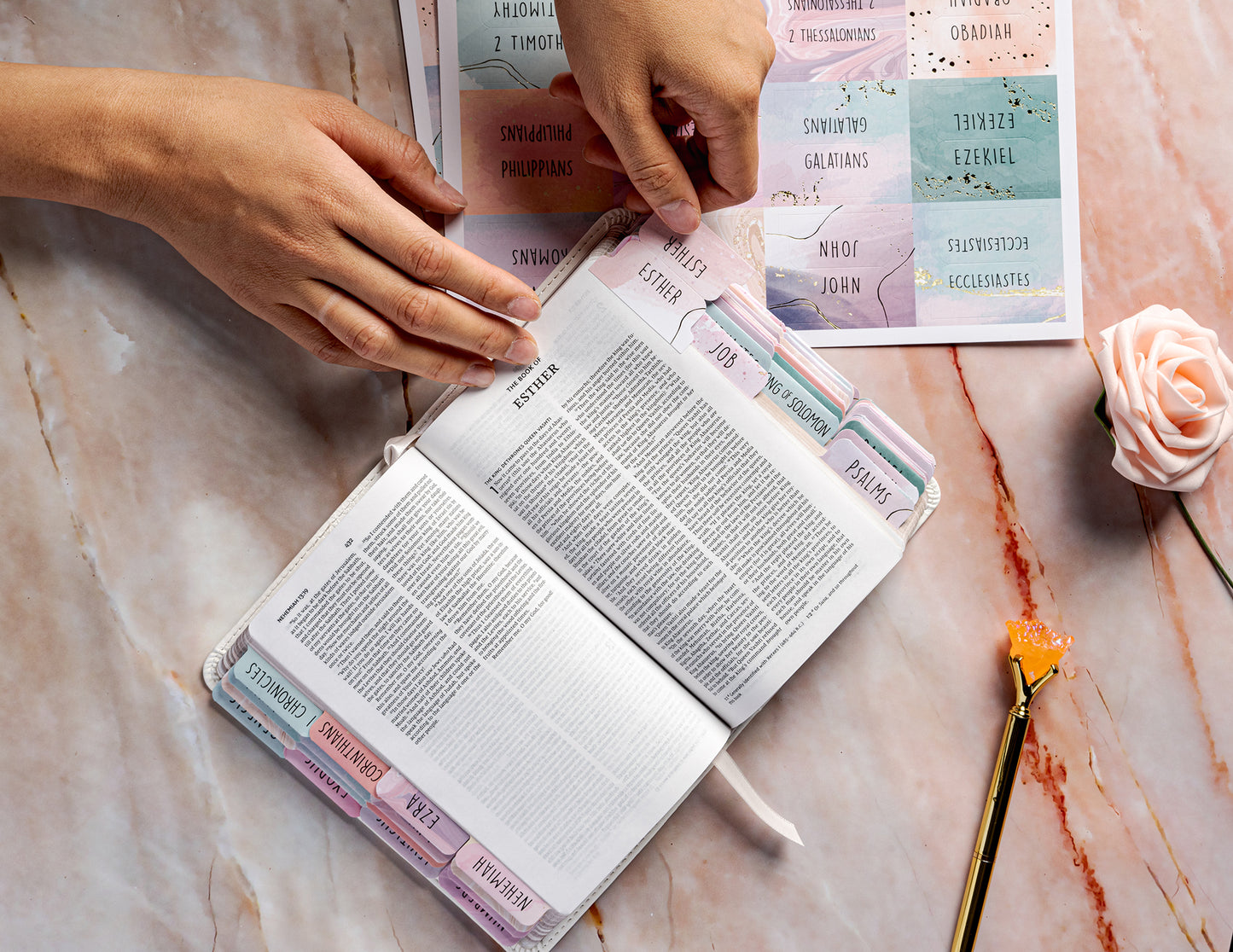 Pastel Nebula Bible Tabs