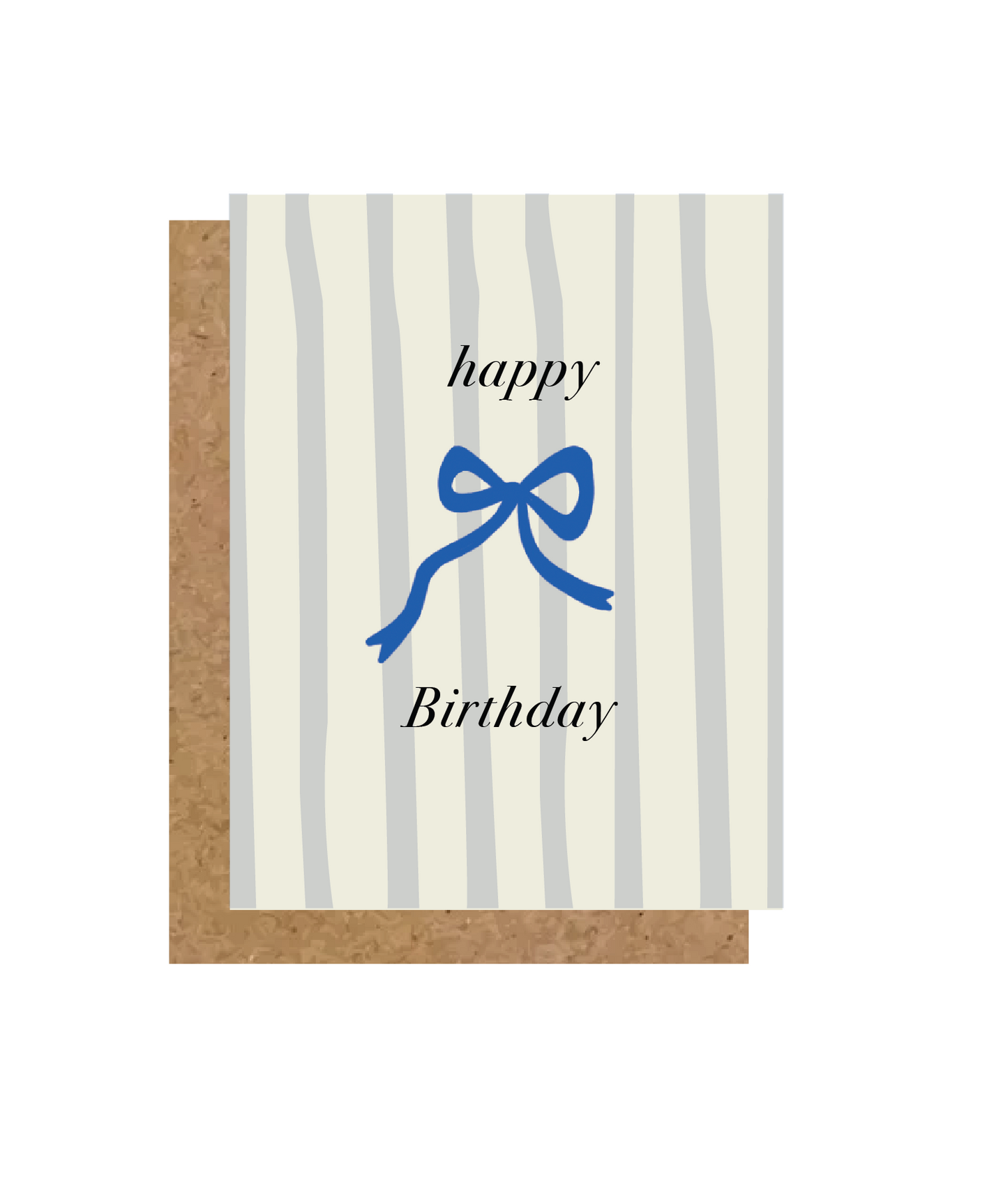 Blue Ribbon Birthday Greeting Card
