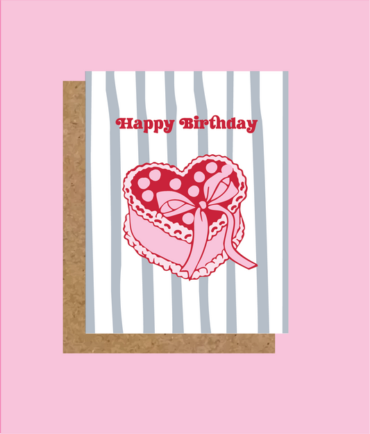 Pinky Birthday Cake Greeting Card