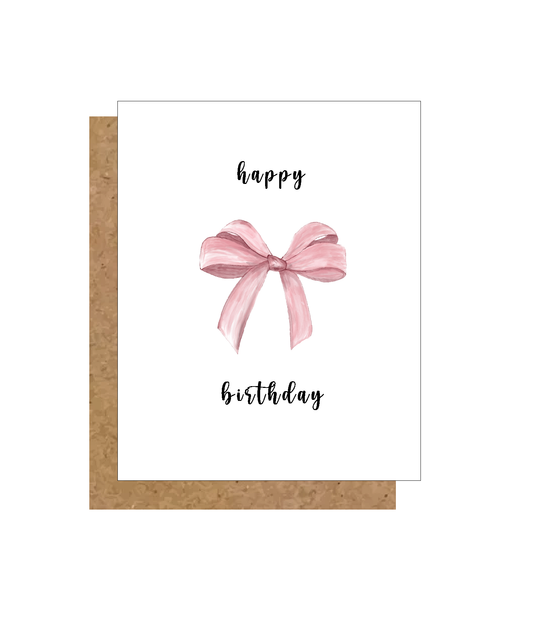 Classic Birthday Ribbon Greeting Card