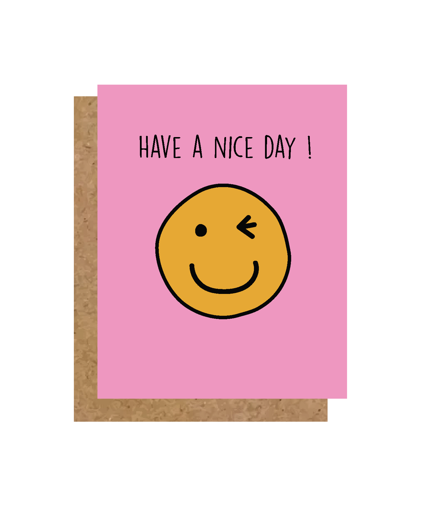 Pink Cute Smile Greeting Card